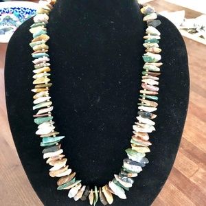 Agate statement necklace.   Gorgeous.